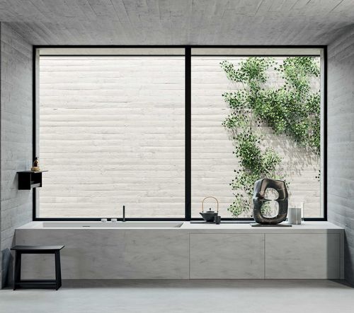 放置式浴缸 - Bicolor - Rexa Design - 靠墙 / 住宅用 / Corian®可丽耐