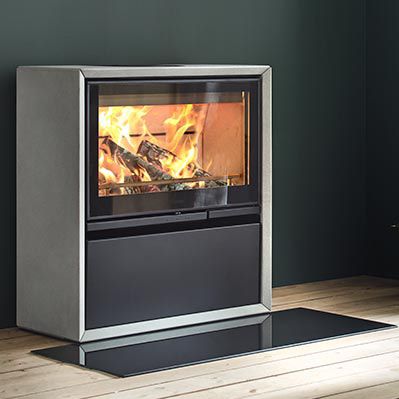 木材采暖炉 - 320A NATURAL - Contura - 7 kW / 现代风格 / 滑石