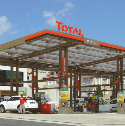 建筑板 - TOTAL PETROL STATIONS  - Arconic Architectural Products SAS, Merxheim/Frank - 立面 / 用于屋顶 / 入口雨棚
