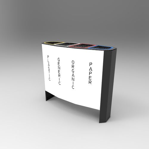 公共垃圾桶 - PLANE - CITYSì - 垃圾分类 / 钢 / 电镀钢
