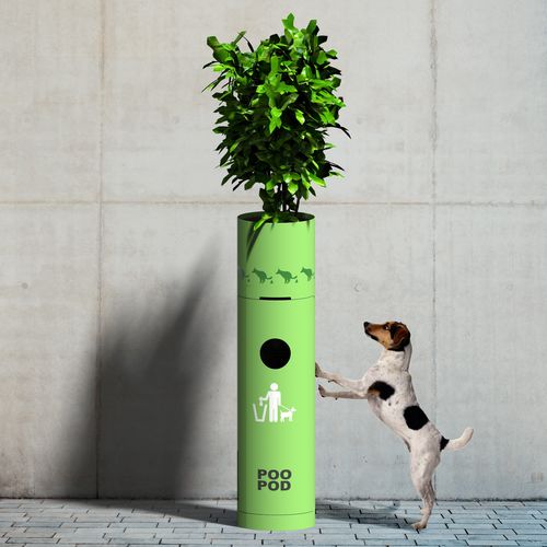 犬类垃圾桶 - JACK - CITYSì - 垃圾分类 / 电镀钢 / 喷漆钢