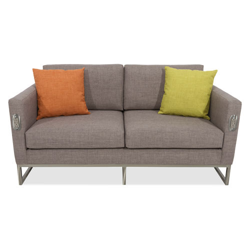 现代风格沙发 - SIMPLE CHARGE LOVESEAT - Versa Products - 布料 / 椅垫可拆除 / 棕色