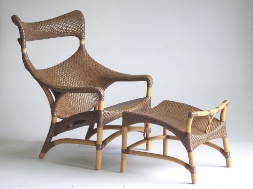 现代风格扶手椅 - CL-261 - Yamakawa Rattan Japan Inc. - 藤编 / 带脚凳