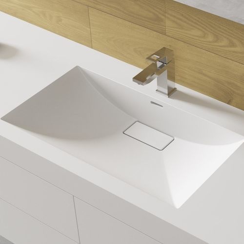 嵌入式台盆 - MIRAKLON FMW - Hasenkopf - Corian®可丽耐 / 带台面 / 带调温水龙头