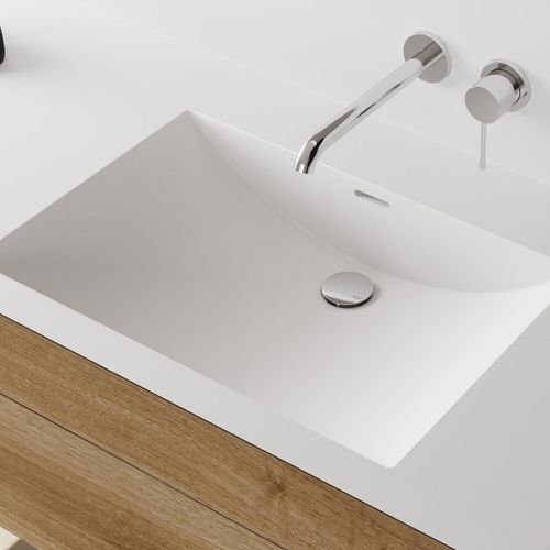 嵌入式台盆 - FONTANA FW - Hasenkopf - Corian®可丽耐 / 带台面 / 长方形
