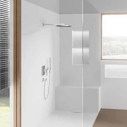 步入式淋浴 - Hasenkopf - Corian®可丽耐 / 固定 / 长方形