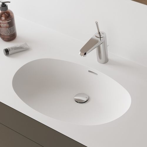 嵌入式台盆 - FONTANA FOB - Hasenkopf - Corian®可丽耐 / 带台面 / 带调温水龙头