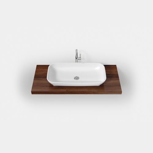 台上盆 - CURVA SCU - Hasenkopf - Corian®可丽耐 / 带台面 / 长方形