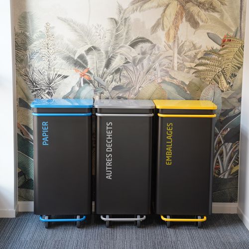 储存容器垃圾桶 - NOMADE - ROSSIGNOL - 垃圾分类 / 粉末涂层钢 / 带轮