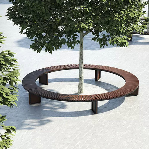 现代风格公共长椅 - SOHA - Concept Urbain - 异国木材 / 电镀钢 / 金属板