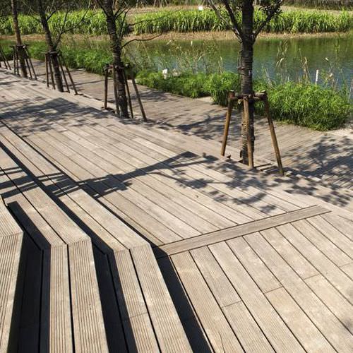 竹制露台地板条 - X-TREME®  - MOSO Bamboo Products - 凹凸 / 热处理 / 耐用