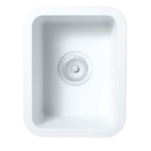 单槽厨房水槽 - A1121 - Staron Solid Surfaces - 无排水板 / 坚硬表面 / 下装式