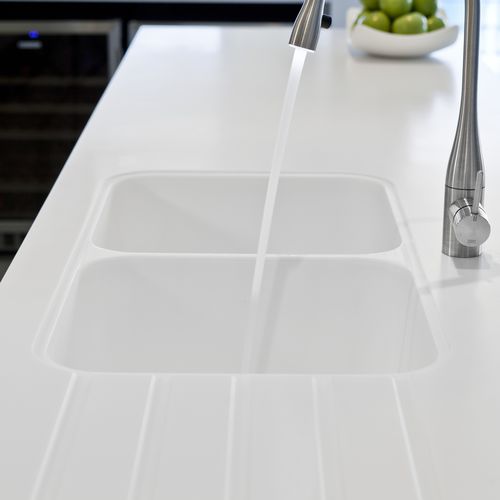 坚硬表面厨房台面 - ASPEN GLACIER  AG612 - Staron Solid Surfaces - 厨房 / 浴室 / 白色