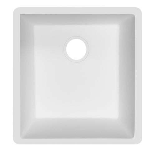 单槽厨房水槽 - B1177  - Staron Solid Surfaces - 无排水板 / 丙烯塑料 / 坚硬表面