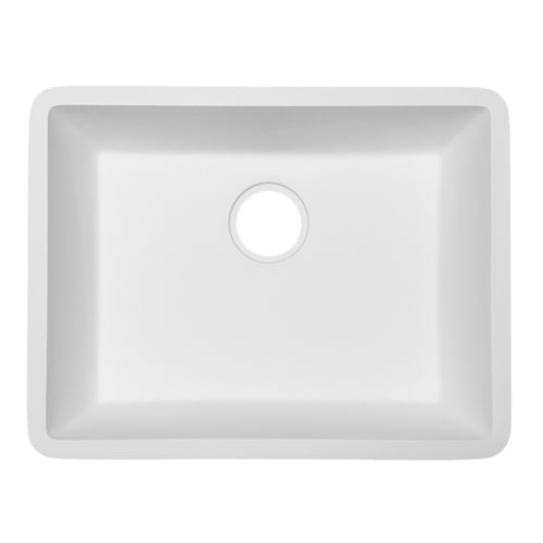单槽厨房水槽 - B1212  - Staron Solid Surfaces - 无排水板 / 丙烯塑料 / 坚硬表面