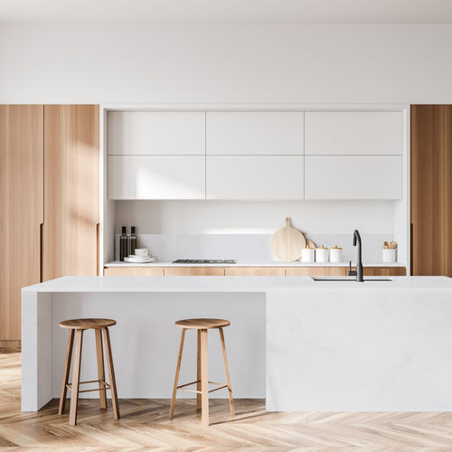 坚硬表面厨房台面 - COTTON WHITE   - Staron Solid Surfaces - 浴室 / 厨房 / 白色
