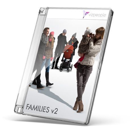 2D/3D图形库软件 - FAMILIES V2 - VizPeople Cut Out people