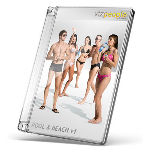 2D/3D图形库软件 - POOL & BEACH V1 - VizPeople Cut Out people
