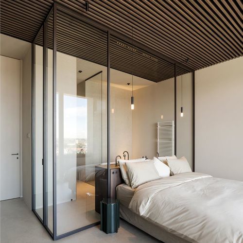 模块化隔断 - DIVINA CORNER - ARLU - 玻璃板 / 铝制 / 专业