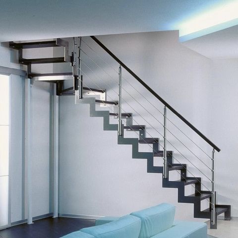 直线型楼梯 - PLANA SKIN - TECNOSCALE - L型 / U形 / 循环