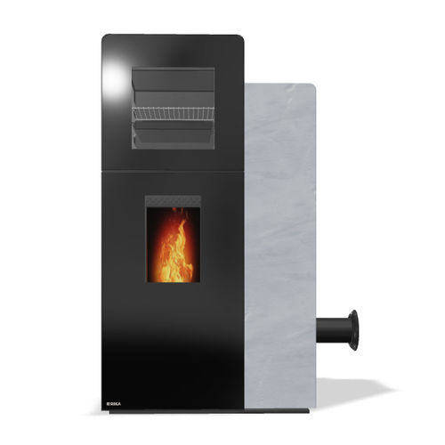 颗粒采暖炉 - DOMO BACK - Rika - 0 - 5 kW / 5 kW...10 kW / 落地式