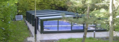 中高游泳池阳光房 - Pool Cover - 手动