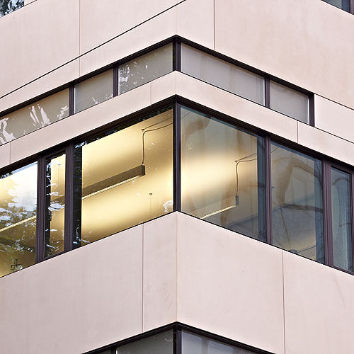 壁板隔音板 -  DÜSSELDORFER HYPOTHEKENBANK, DUSSELDORF - Schindler - 纤维混凝土 / 矩形 / 专业