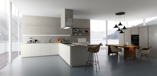 现代风格厨房 - GLASSTONE - Zampieri Cucine - 木质 / 无把手 / 烤漆
