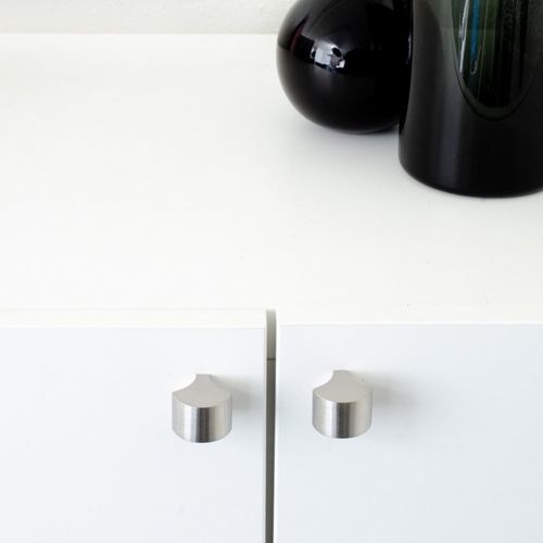 现代风格圆形家具把手 - FEATHER 28 - B&B Sweden, Bäccman & Berglund Sweden - 磨砂不锈钢