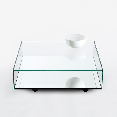 现代风格茶几 - REFLECT - BENSEN - 玻璃 / 玻璃桌脚 / 正方形