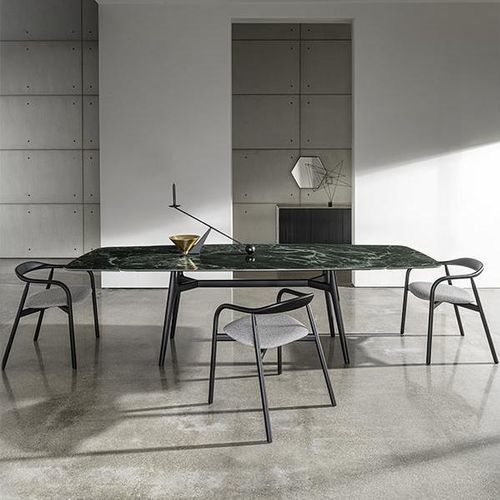 玻璃餐桌 - ARKOS - Sovet Italia - 陶瓷 / 金属 / 铝制