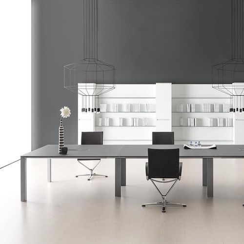 现代风格会议室桌 - DV901 VERTIGO - Della Valentina Office - 层压材料 / 金属 / 陶土