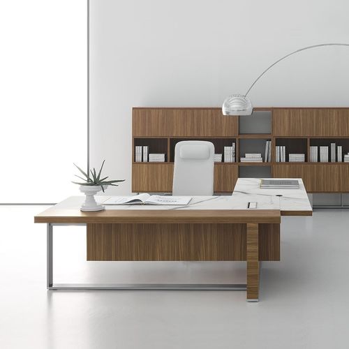 现代风格工作台 - DV913 VIGO - Della Valentina Office - 木质 / 铝制 / 铝座桌脚