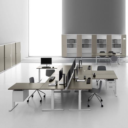 开放式办公桌 - DV803 NOBU - Della Valentina Office - 落地 / 2至4人 / 2人
