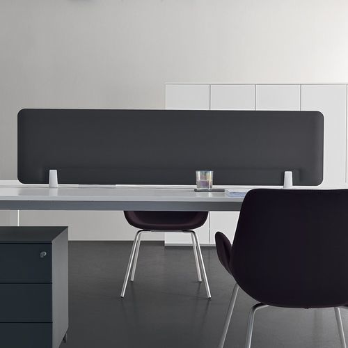 台式办公室隔板 - DV300 - Della Valentina Office - 布料 / 可调节 / 灰色