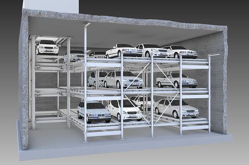 平台停车系统 - MASTERVARIO F3 - KLAUS Multiparking GmbH - 配备电梯