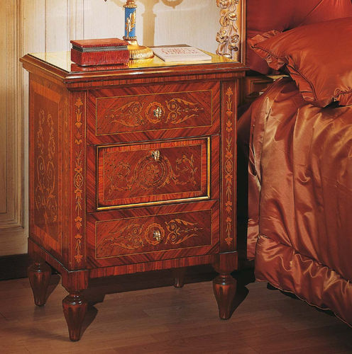 经典风格床头柜 - MAGGIOLINI - VIMERCATI MEDA LUXURY CLASSIC FURNITURE - 胡桃木 / 黄檀木 / 木桌脚