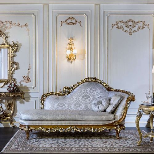 经典风格贵妃沙发椅 - VIMERCATI MEDA LUXURY CLASSIC FURNITURE - 布料 / 木质 / 带扶手