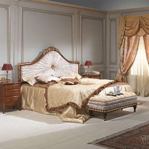 双人床 - LOUVRE  - VIMERCATI MEDA LUXURY CLASSIC FURNITURE - 经典风格 / 布艺 / 带软包床头板