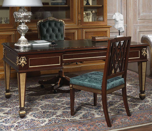 落地办公桌 - Ermitage - VIMERCATI MEDA LUXURY CLASSIC FURNITURE - 经典风格 / 桃花心木 / 直线型