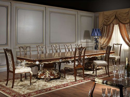 路易十五风格餐桌 - Luigi XV - VIMERCATI MEDA LUXURY CLASSIC FURNITURE - 木质 / 木桌脚 / 长方形