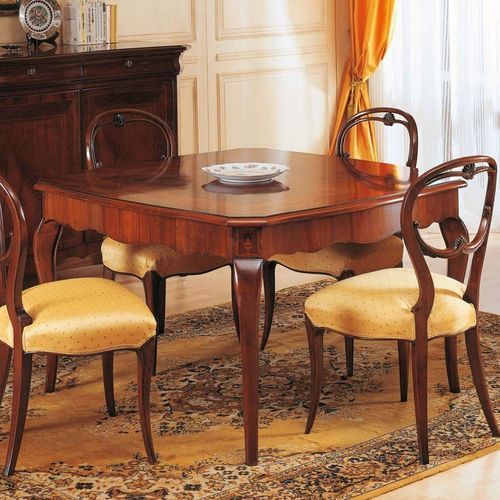 法式餐桌 - Nineteenth Century French - VIMERCATI MEDA LUXURY CLASSIC FURNITURE - 胡桃木 / 核桃木桌脚 / 正方形