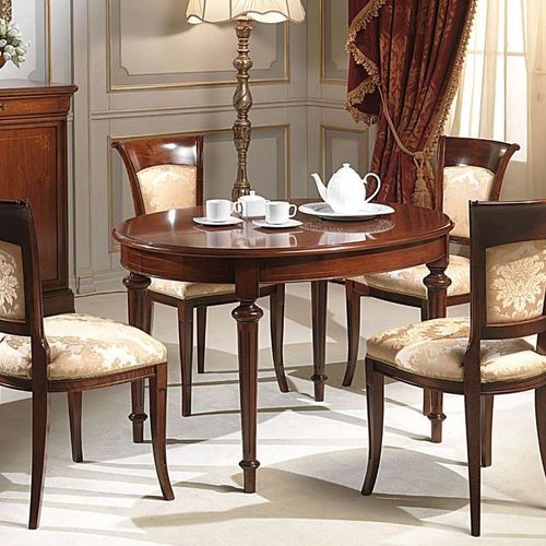 经典风格餐桌 - art. 950/4 - VIMERCATI MEDA LUXURY CLASSIC FURNITURE - 胡桃木 / 核桃木桌脚 / 圆形
