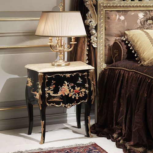 经典风格床头柜 - art. 2090 - VIMERCATI MEDA LUXURY CLASSIC FURNITURE - 漆木 / 木桌脚 / 长方形