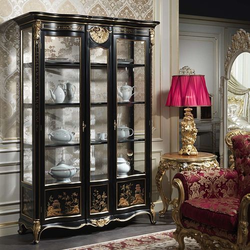 经典风格玻璃柜 - art.951/4 - VIMERCATI MEDA LUXURY CLASSIC FURNITURE - 玻璃 / 漆木 / 可见