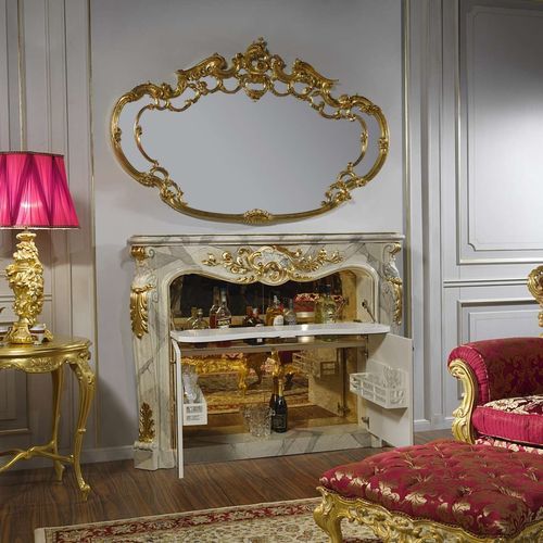 巴洛克风格酒柜 - fireplace - VIMERCATI MEDA LUXURY CLASSIC FURNITURE - 玻璃 / 大理石 / 平开门