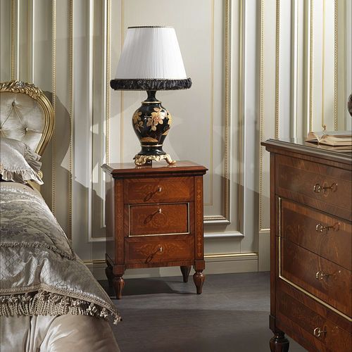 经典风格床头柜 - Maggiolini 925 - VIMERCATI MEDA LUXURY CLASSIC FURNITURE - 木质 / 长方形 / 带抽屉
