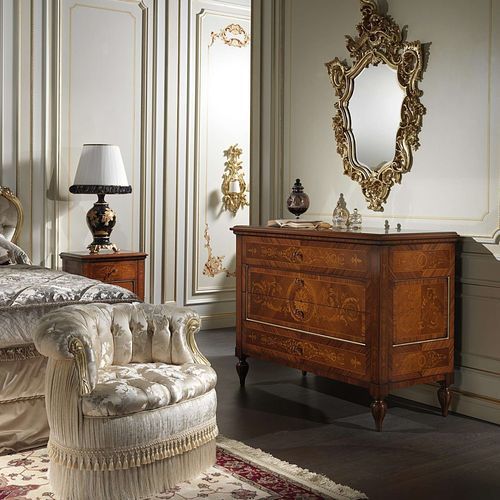 经典风格抽屉柜 - Maggiolini 925 - VIMERCATI MEDA LUXURY CLASSIC FURNITURE - 胡桃木 / 矩形 / 带抽屉