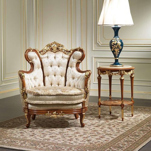 经典风格扶手椅 - 800 - VIMERCATI MEDA LUXURY CLASSIC FURNITURE - 布料 / 木质 / 手工