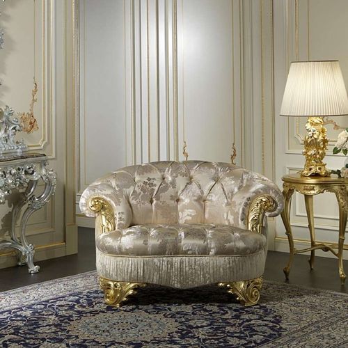 经典风格扶手椅 - Paris - VIMERCATI MEDA LUXURY CLASSIC FURNITURE - 布料 / 手工 / 灰色